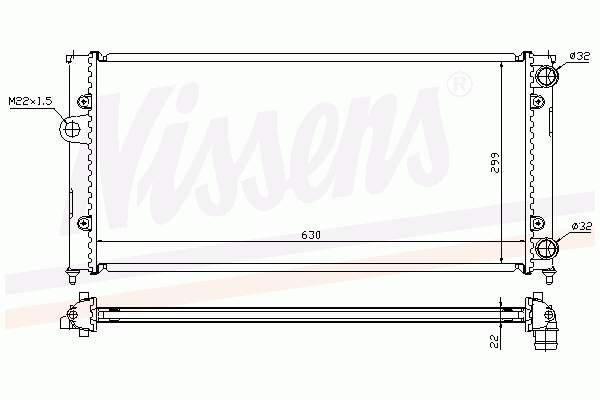 65193A Nissens radiador de esfriamento de motor