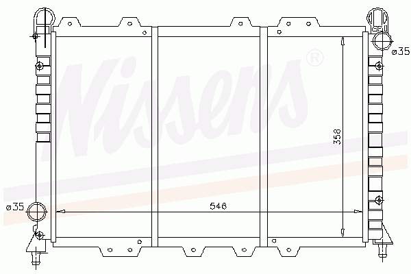 Radiador de esfriamento de motor 60029 Nissens