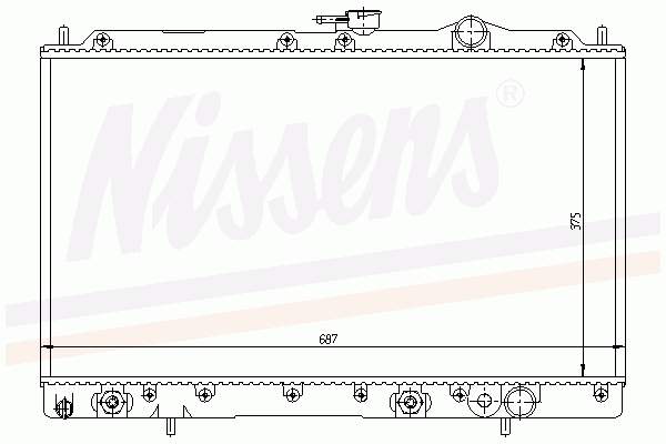 62833 Nissens radiador de esfriamento de motor