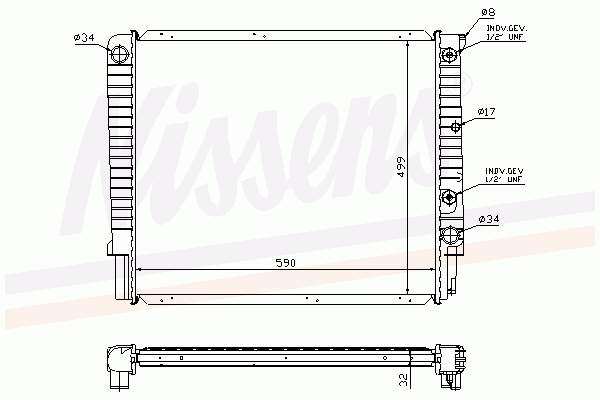 3547146 Volvo radiador de esfriamento de motor