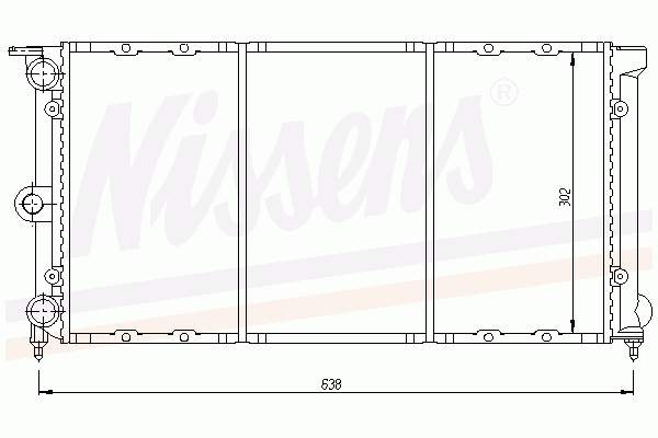 65261 Nissens radiador de esfriamento de motor