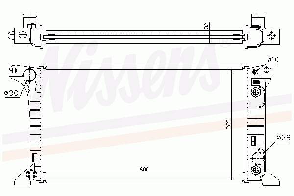 6160272 Ford radiador de esfriamento de motor