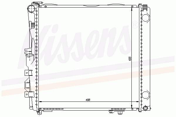 62704A Nissens radiador de esfriamento de motor