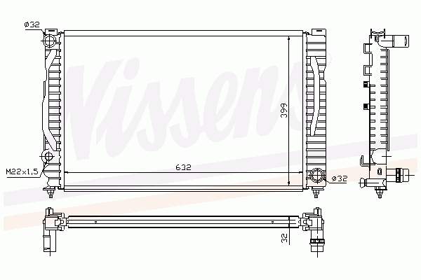 3002110 VAN Wezel radiador de esfriamento de motor