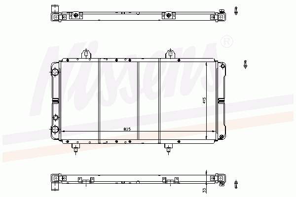 63572 Nissens radiador de esfriamento de motor