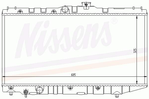 64718 Nissens radiador de esfriamento de motor