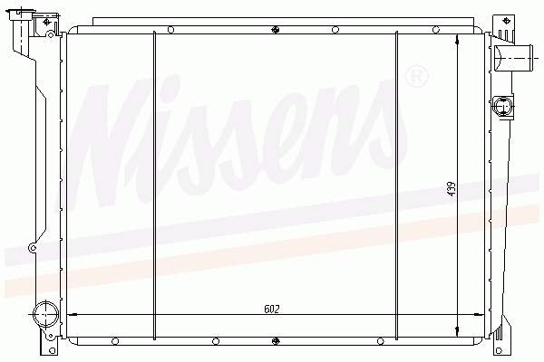 Radiador de esfriamento de motor 62941 Nissens