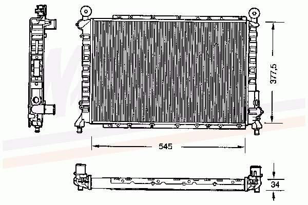 1002076 VAN Wezel radiador de esfriamento de motor