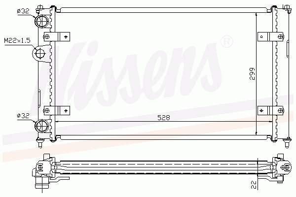 63995A Nissens radiador de esfriamento de motor