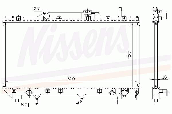 64806A Nissens radiador de esfriamento de motor