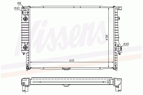 Радиатор охлаждения Nissens 60597A