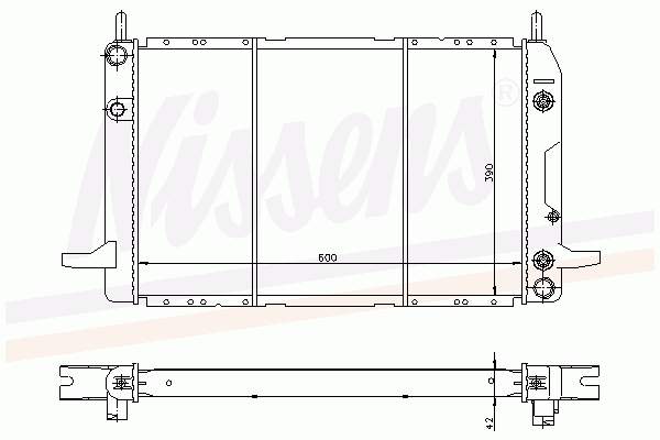 6148835 Ford radiador de esfriamento de motor