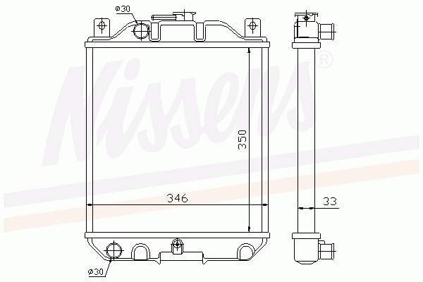 64183 Nissens radiador de esfriamento de motor