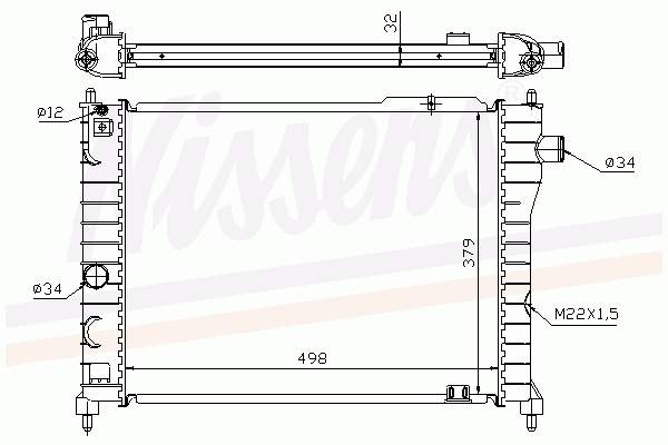 63062A Nissens radiador de esfriamento de motor