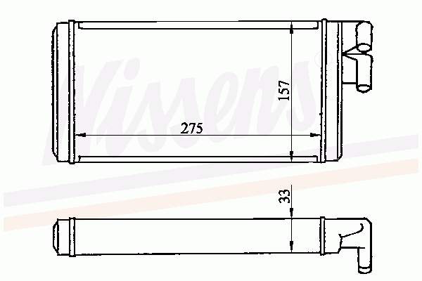 70220 Nissens radiador de forno (de aquecedor)