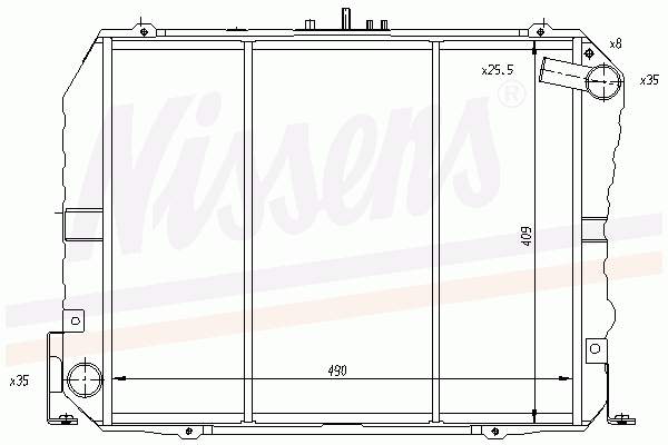 64862 Nissens radiador de esfriamento de motor