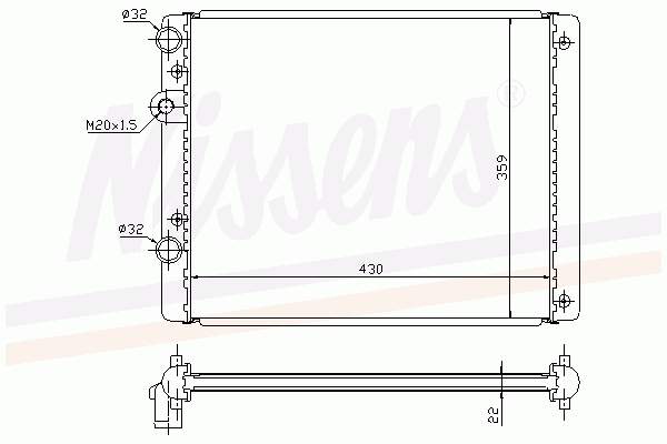 65234A Nissens radiador de esfriamento de motor