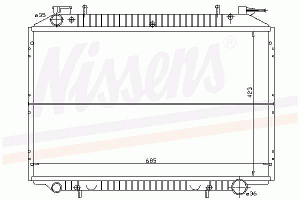 ADN19831 Blue Print radiador de esfriamento de motor