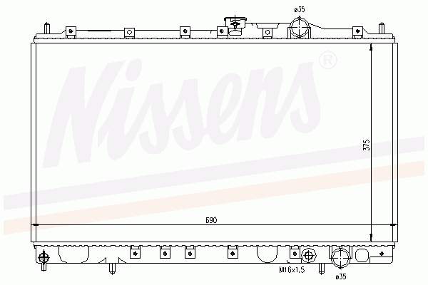 ADC49857 Blue Print radiador de esfriamento de motor