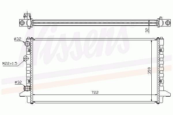 65256 Nissens radiador de esfriamento de motor