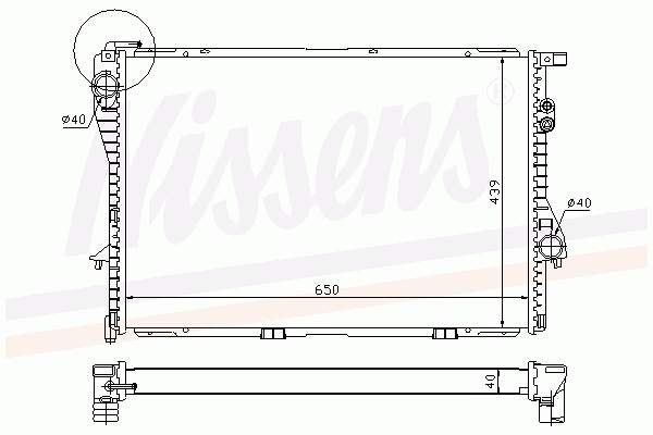 1737711 BMW radiador de esfriamento de motor