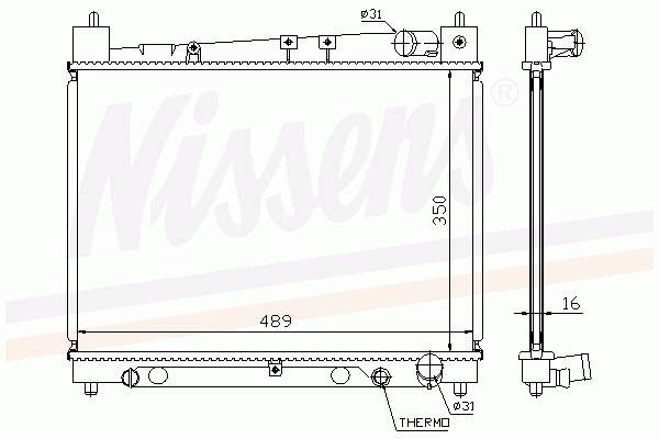 64798A Nissens radiador de esfriamento de motor