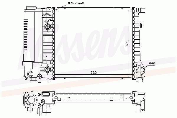 Radiador de esfriamento de motor 60731A Nissens