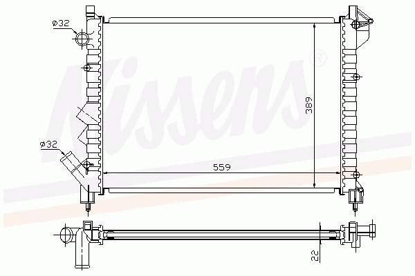 63832A Nissens radiador de esfriamento de motor