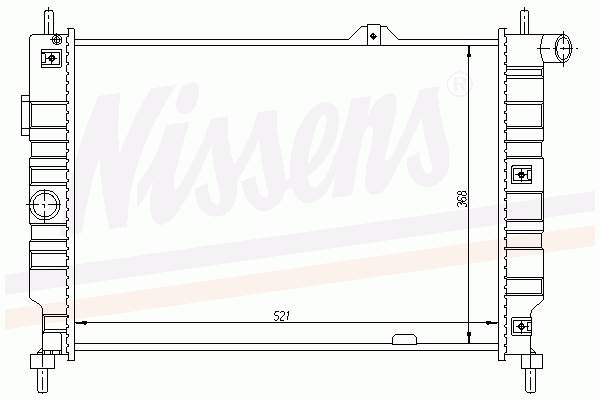 Radiador de esfriamento de motor 63058A Nissens