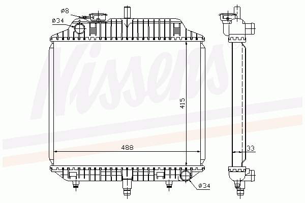 Купить 62516 Nissens Радиатор водяной