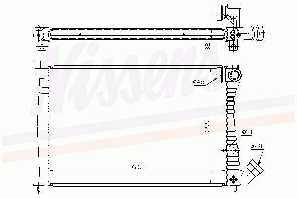 61398A Nissens radiador de esfriamento de motor