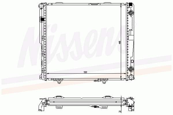 Radiador de esfriamento de motor 62694A Nissens