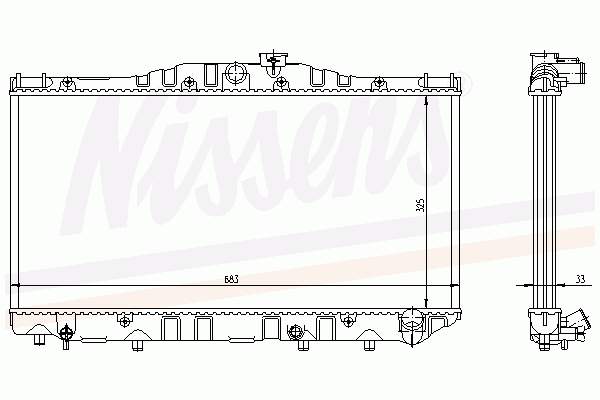 64725 Nissens radiador de esfriamento de motor