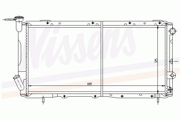 64086 Nissens radiador de esfriamento de motor