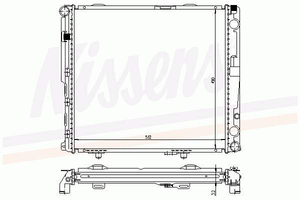 Radiador de esfriamento de motor 62693A Nissens