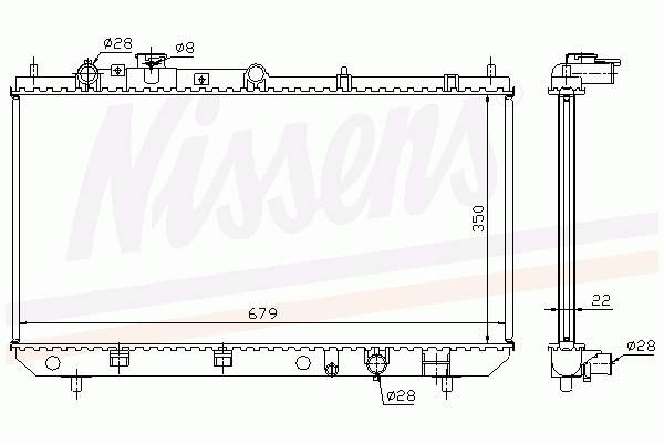 FP8715200 Mazda radiador de esfriamento de motor