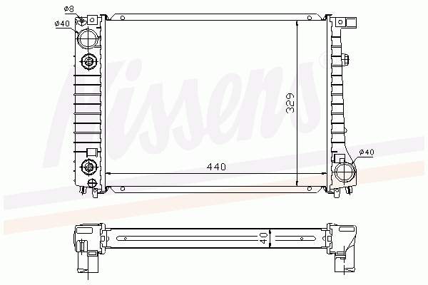 Radiador de esfriamento de motor 60798A Nissens