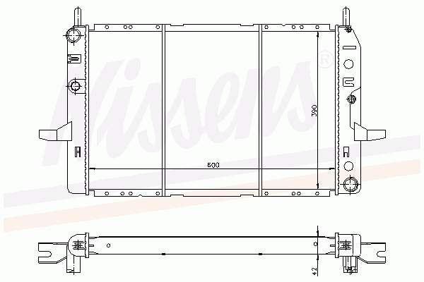 1659344 Ford radiador de esfriamento de motor