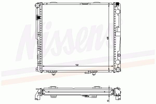 1245002109 Mercedes radiador de esfriamento de motor