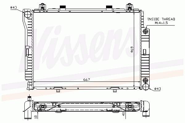 62714A Nissens radiador de esfriamento de motor