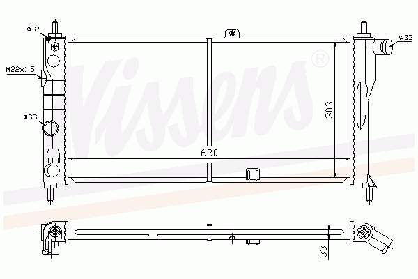 63274 Nissens radiador de esfriamento de motor