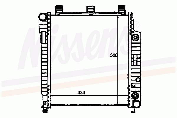 Radiador de esfriamento de motor 62654 Nissens