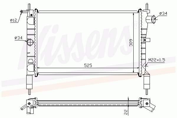 63276A Nissens radiador de esfriamento de motor