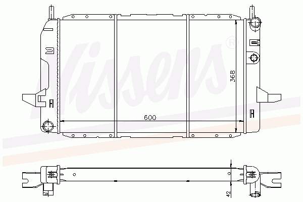 Radiador de esfriamento de motor 62218 Nissens