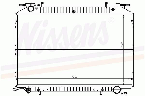 2750085 Polcar radiador de esfriamento de motor