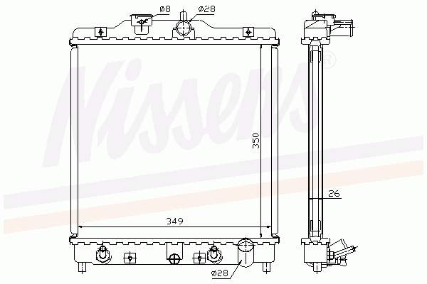 63308A Nissens radiador de esfriamento de motor