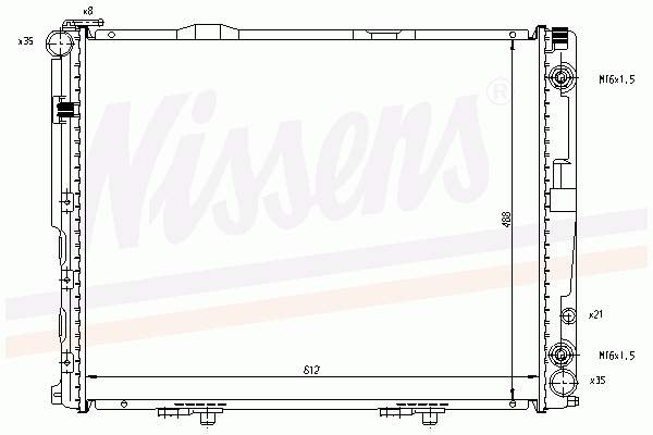 62762A Nissens radiador de esfriamento de motor