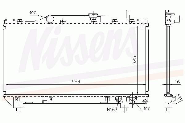 64837A Nissens radiador de esfriamento de motor