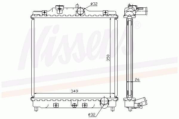 63312A Nissens radiador de esfriamento de motor