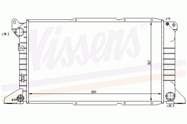 Radiador de esfriamento de motor 62081A Nissens